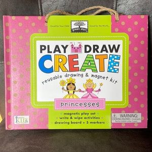 New Green Start Play Draw Create Reusable Drawing & Magnetic Kit - Princesses